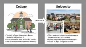 Difference between college and university in USA