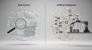 Difference between data science and AI