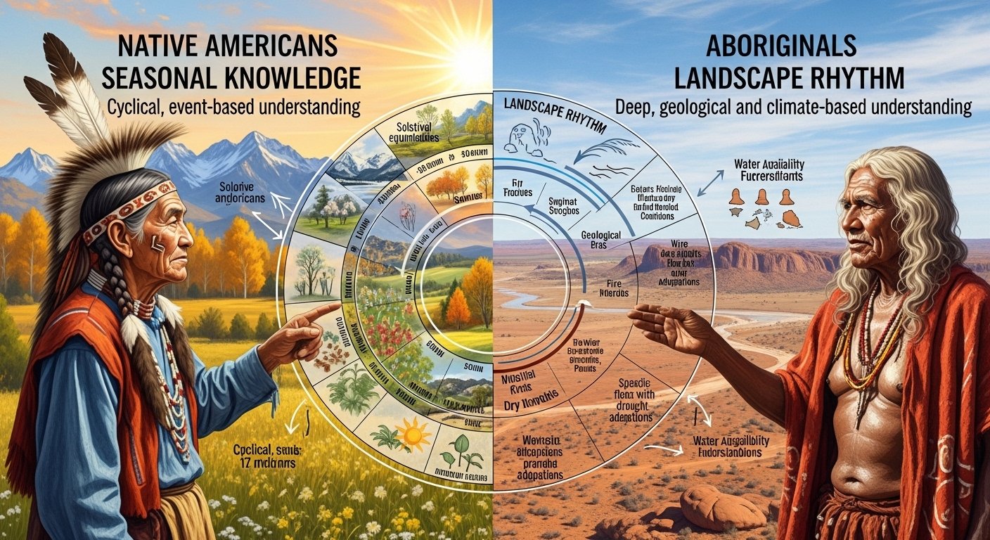 Difference Between Native Americans and Aboriginals: Seasonal Knowledge vs Landscape Rhythm