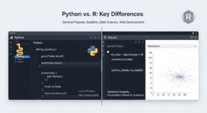 Difference between python and r languages