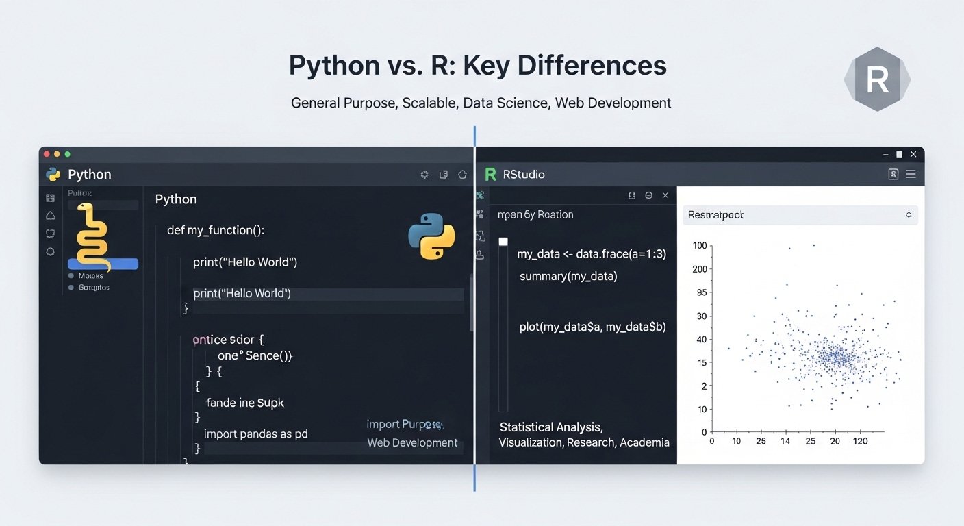 Difference between python and r languages