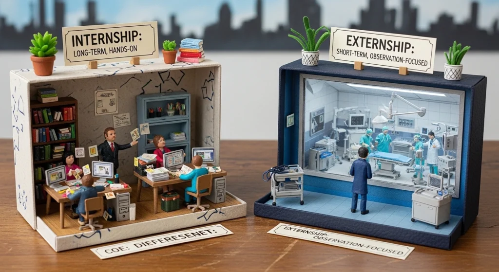  the difference between internship and externship micro-level