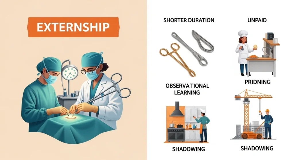  the difference between internship and externship in more details
