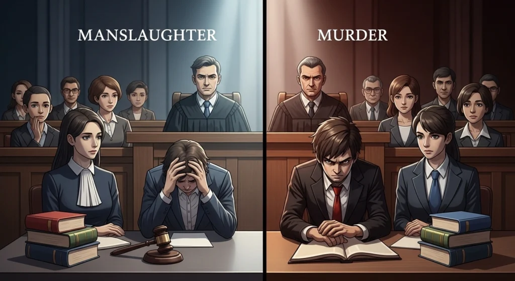 legal debate on Murder and Manslaughter