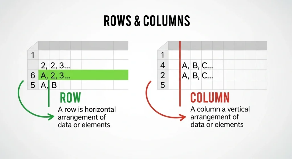 Difference Between Row And Column 1